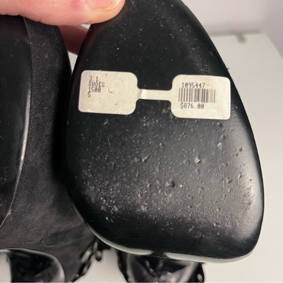 3.1 Philip Lim Womens Black Suede Leather Fringe Tassel Booties Size 35 US 4.5 - Picture 12 of 16